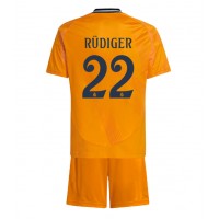 Maglia Calcio Real Madrid Antonio Rudiger #22 Seconda Divisa Bambino 2024-25 Manica Corta (+ pantaloncini)